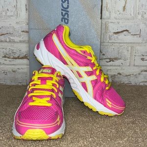 Asics Gel-Excite GS Hot Pink/White/Sun Yellow sz 5